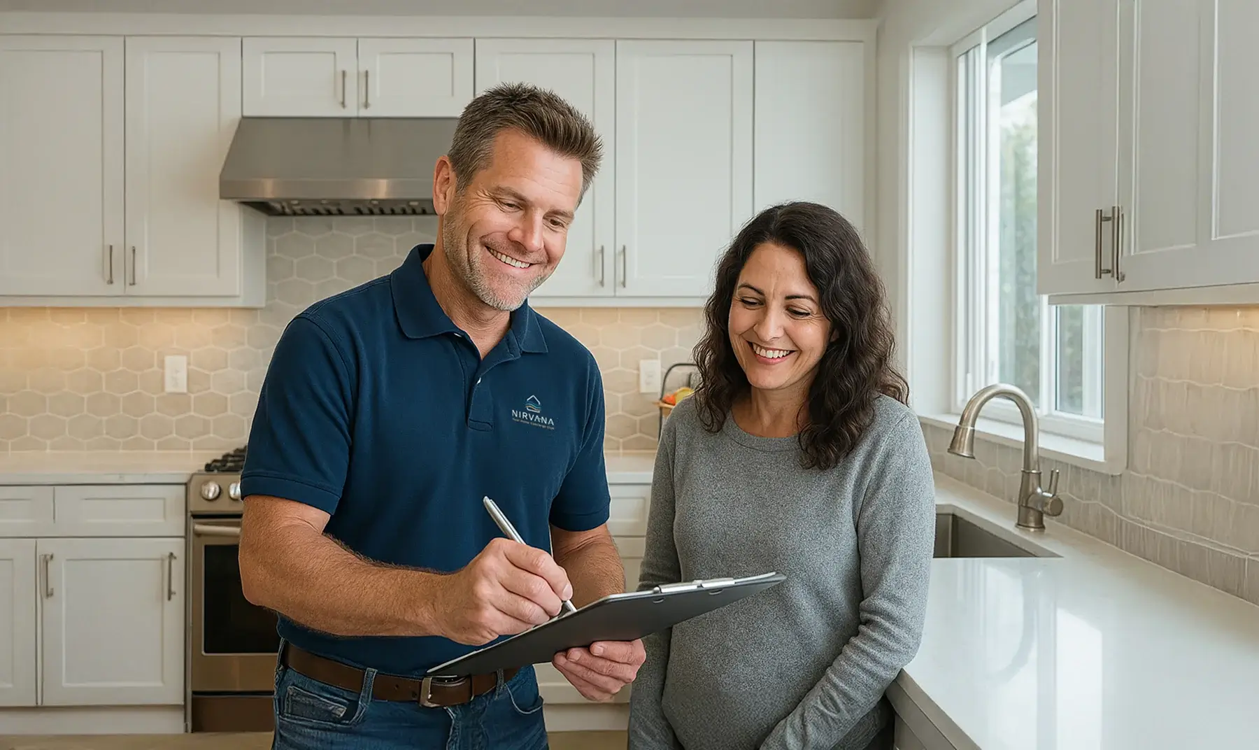 Handyman meeting with homeowner